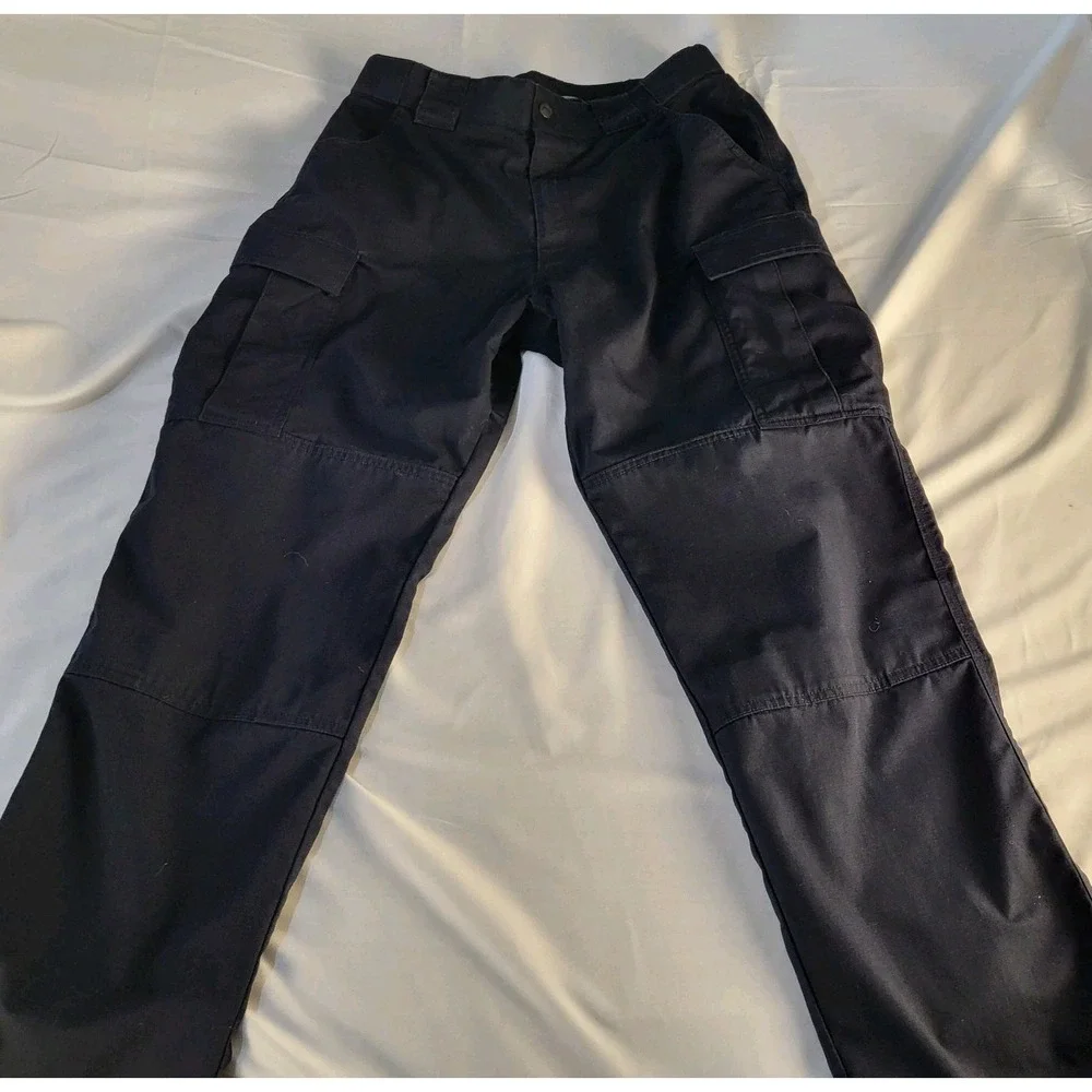 5.11 Men's 35.5-39x31 Tactical Series Cargo Pants Navy Reinforced Knees/Bottom